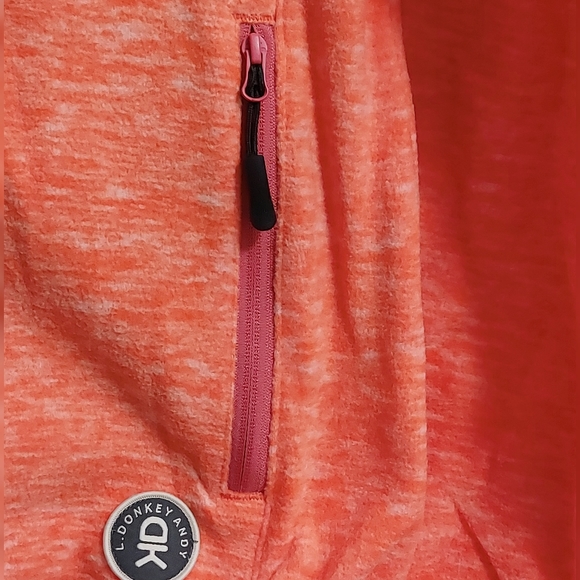 Little Donkey Andy Women's S Lightweight Hooded Softshell Jacket Orange Heather - Picture 7 of 11